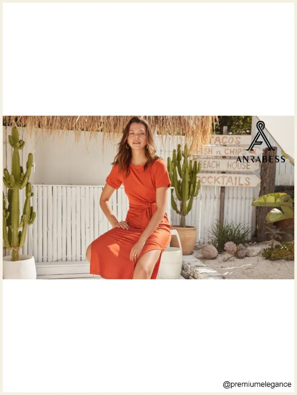 Summer Maxi T-Shirt Dress Short Sleeve Crewneck Tie Waist Slim Fit Slit